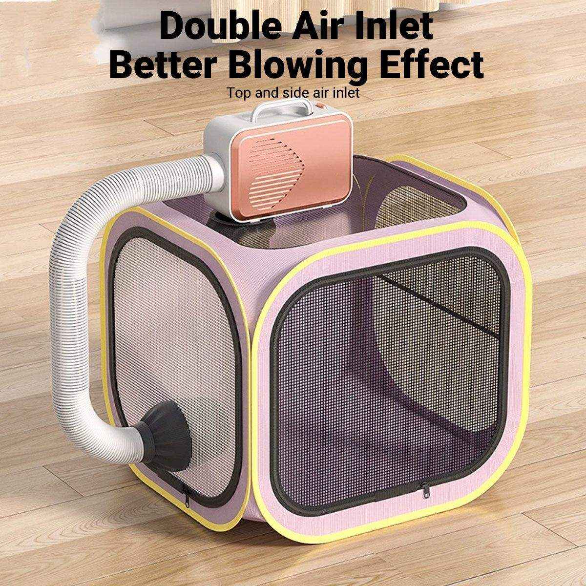 Portable Grooming Solution with Foldable Dog Dryer Box for Cats and Small Dogs - Image 9