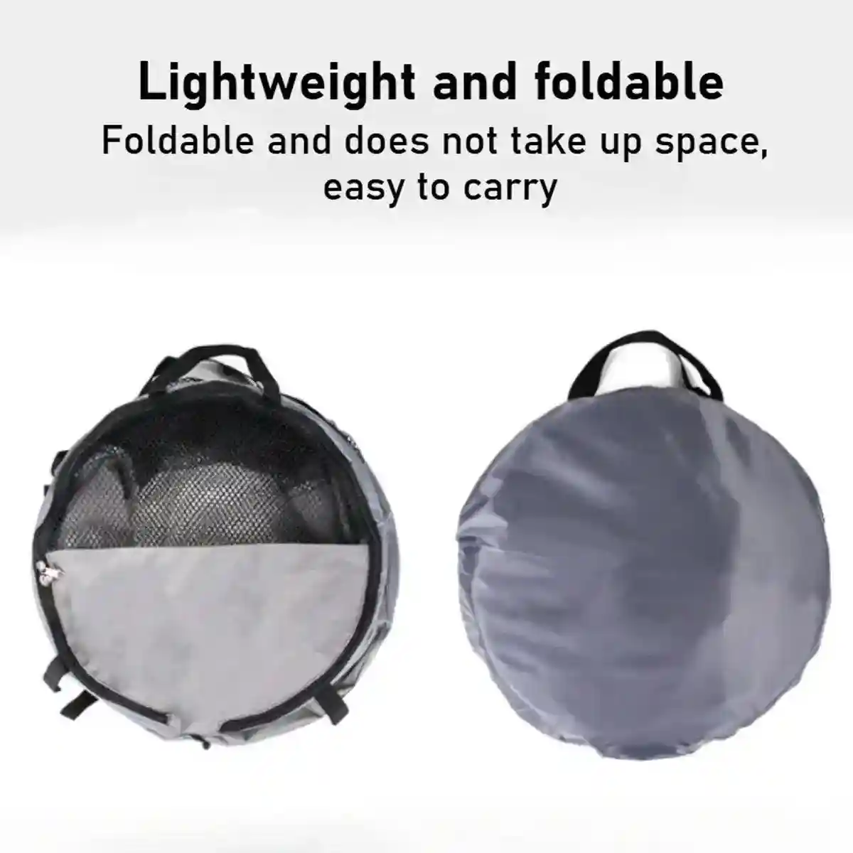 Foldable Pet Carrier with Mesh Panels Ideal Dog Travel Bag for Car and Outdoor Use - Image 4