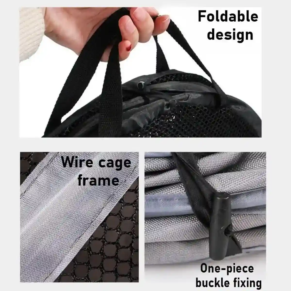 Foldable Pet Carrier with Mesh Panels Ideal Dog Travel Bag for Car and Outdoor Use - Image 9
