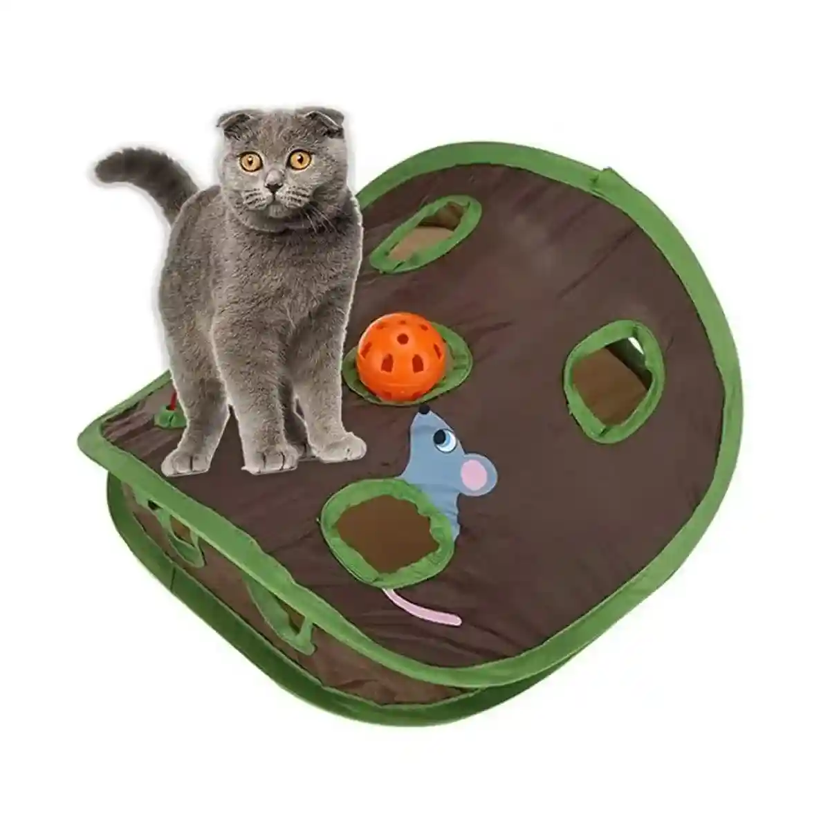 Foldable Mouse Hole Cat Toy Interactive Play Toy for Cats - Image 4