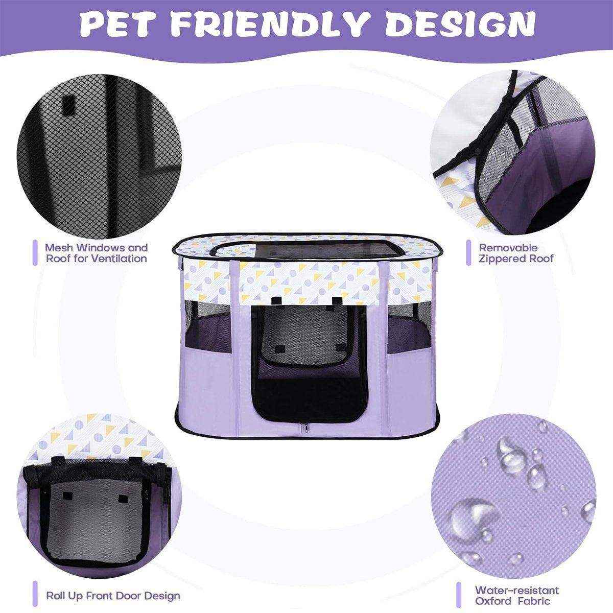 Foldable Cat Dog Kennel Pet Delivery Cage Portable Pet Fence Tent for Home - Image 11