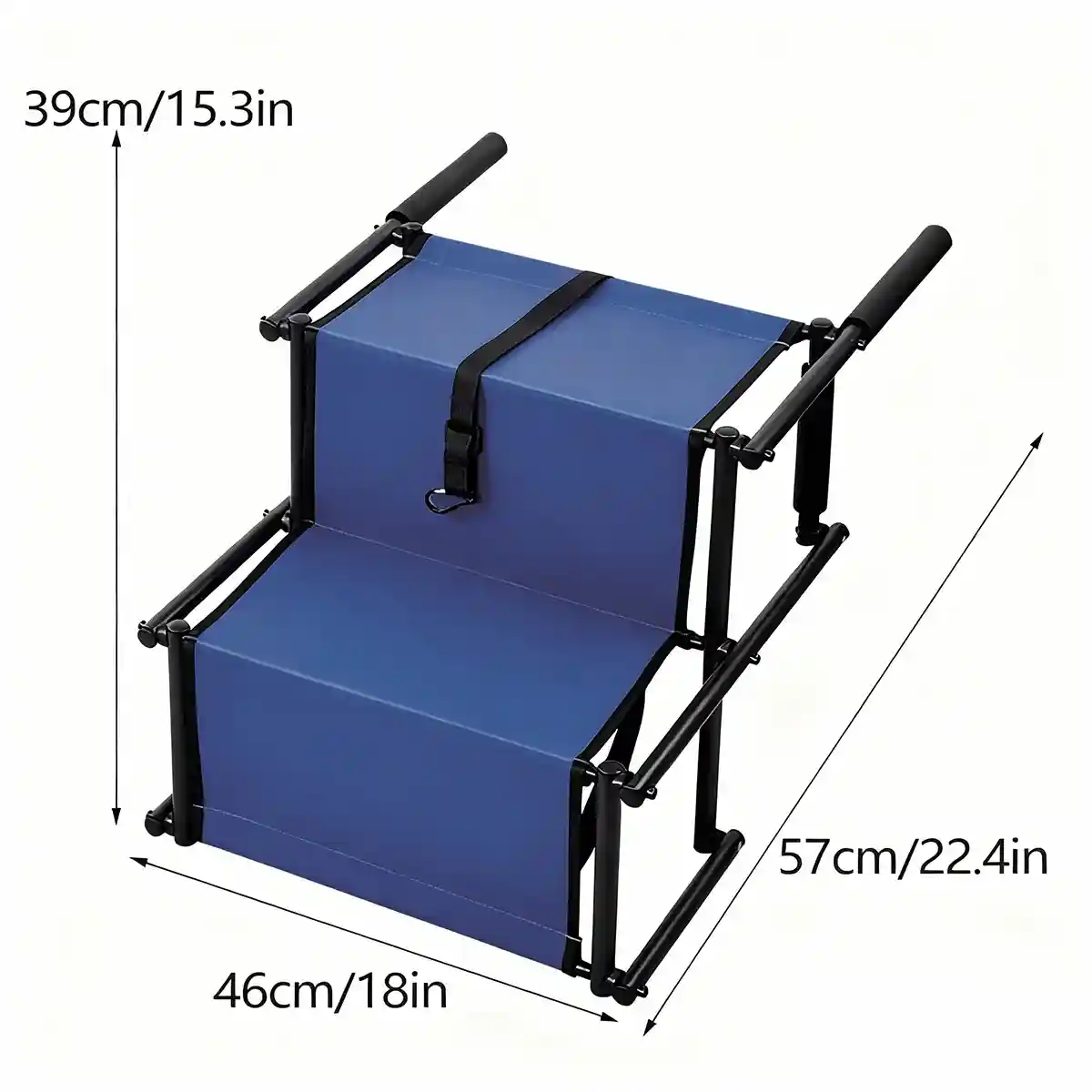 Foldable Pet Stairs for Small Dogs & Cat Non-Slip Steps with Safety Clip - Image 3