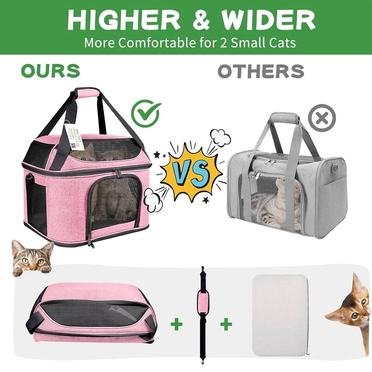 Foldable Pet Travel Bag Carrier - Image 3