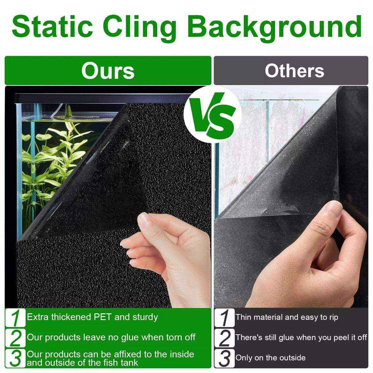 10PCS Black Aquarium Background Sticker Waterproof Fish Tank Film - Image 10