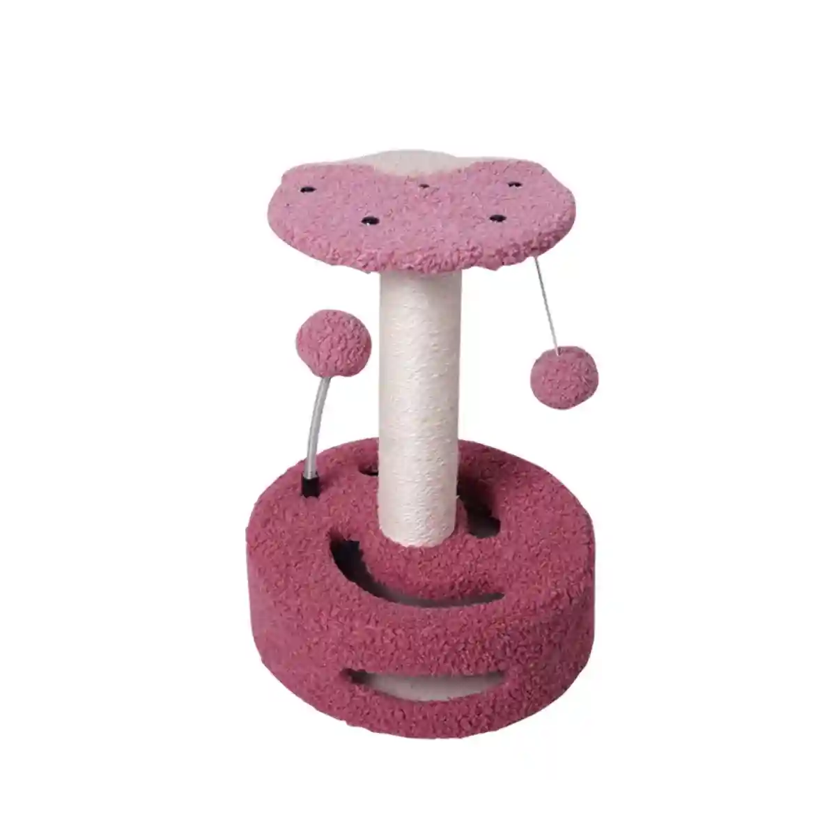 Fruit-Themed Cat Scratching Post with Toy Ball and Plush Base - Image 13