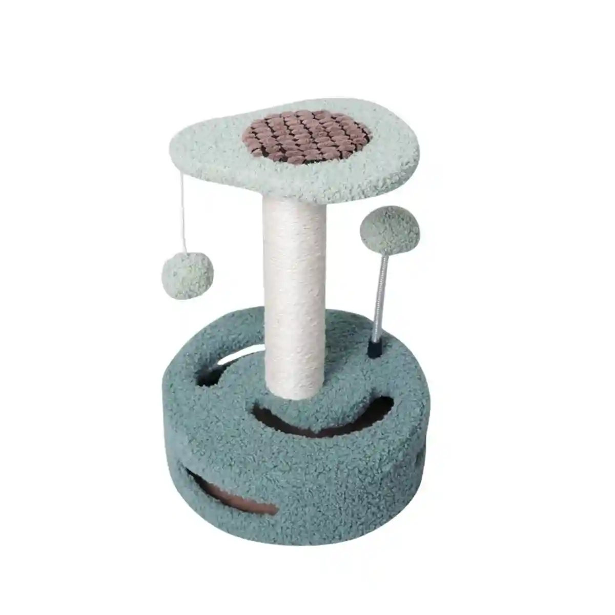 Fruit-Themed Cat Scratching Post with Toy Ball and Plush Base - Image 14
