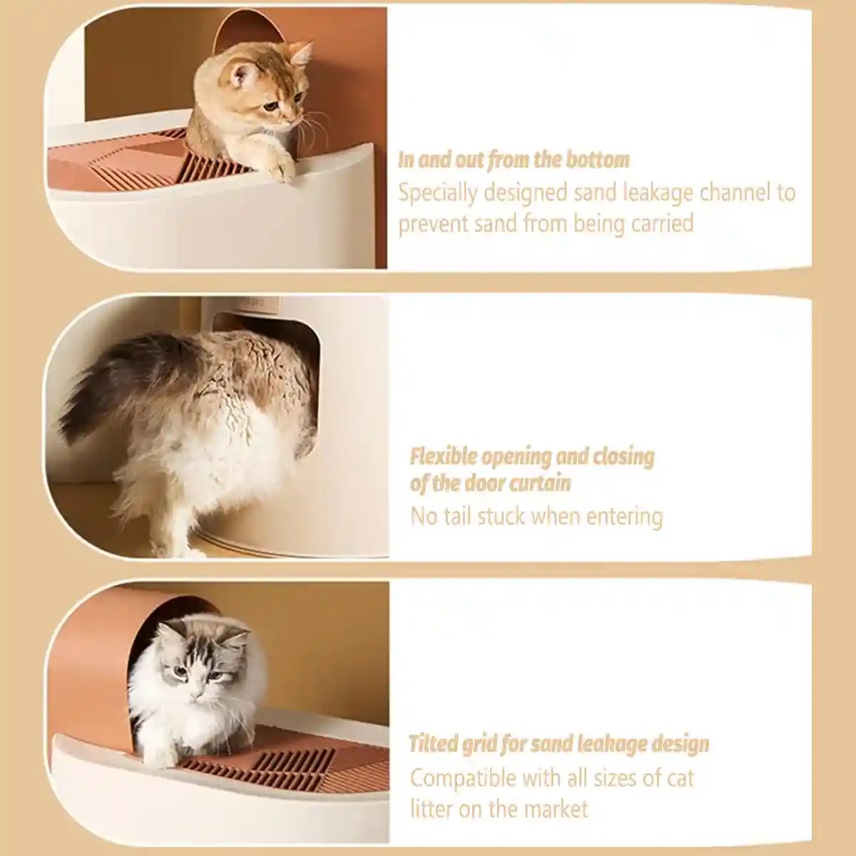 Fully Enclosed Cat Litter Box with Top Entry & Drawer Design - Image 8