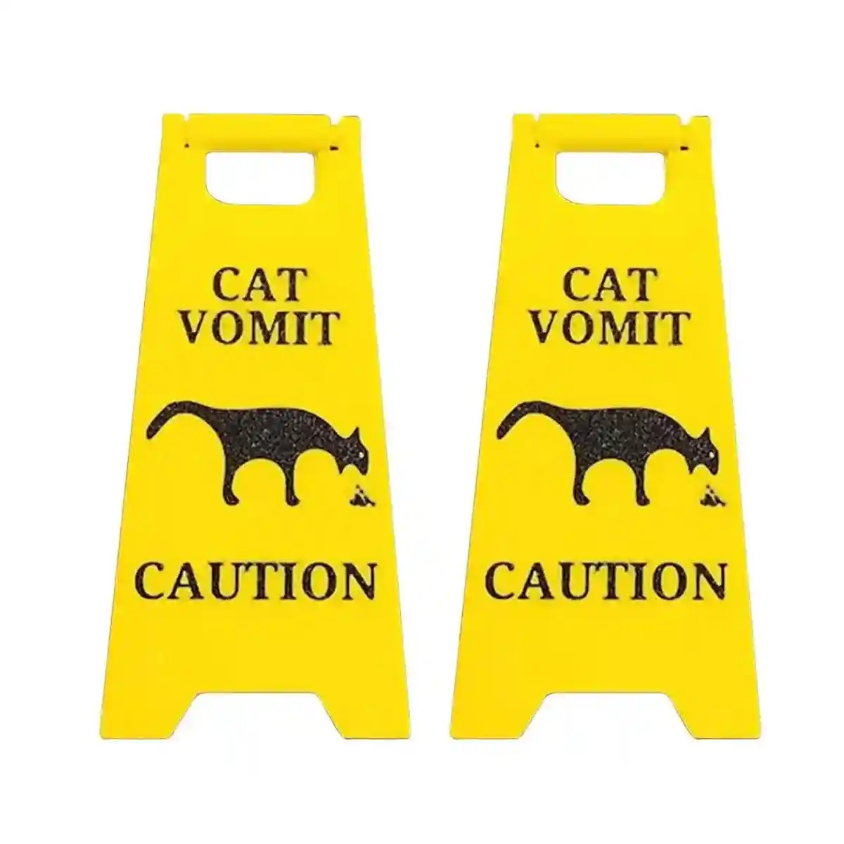 Funny Pet Vomit Warning Signs 2-Pack Cat & Dog Resin Markers - Image 13