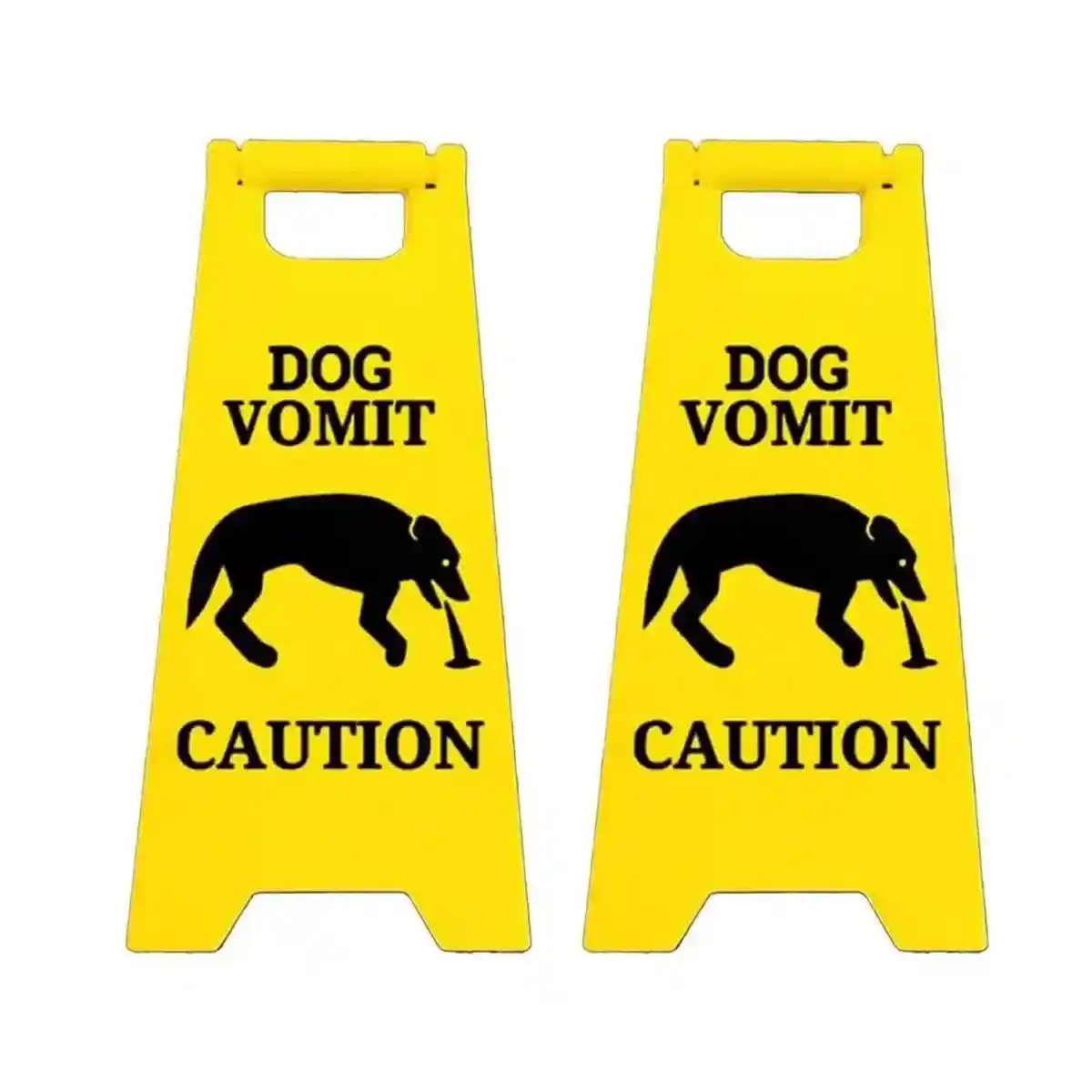 Funny Pet Vomit Warning Signs 2-Pack Cat & Dog Resin Markers - Image 14