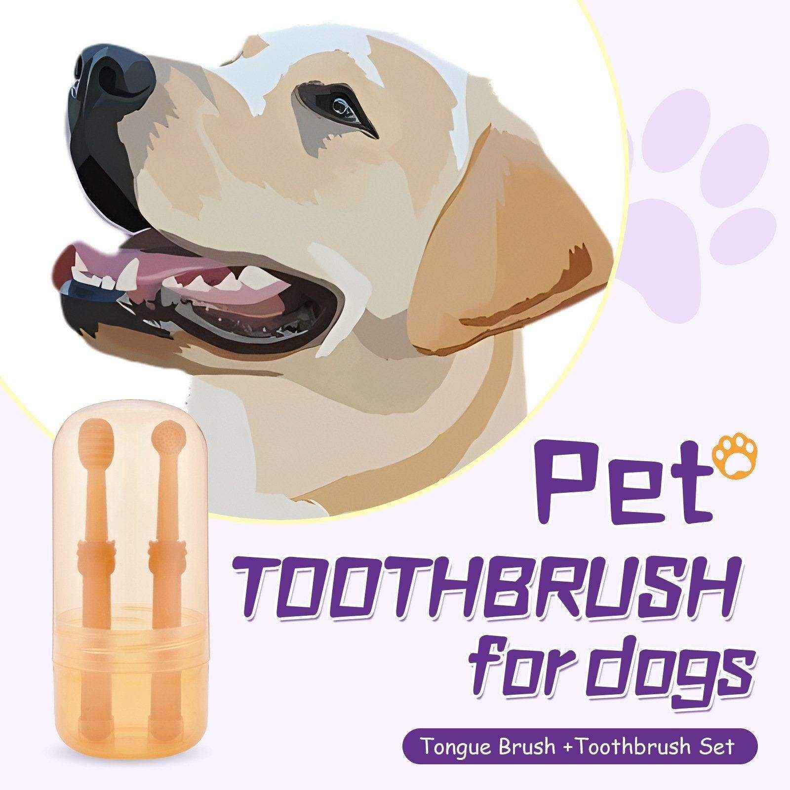 Pet Tongue Brush Toothbrush Suit Pet Oral Cleaning Stains Tartar Oral Health Care - Image 4