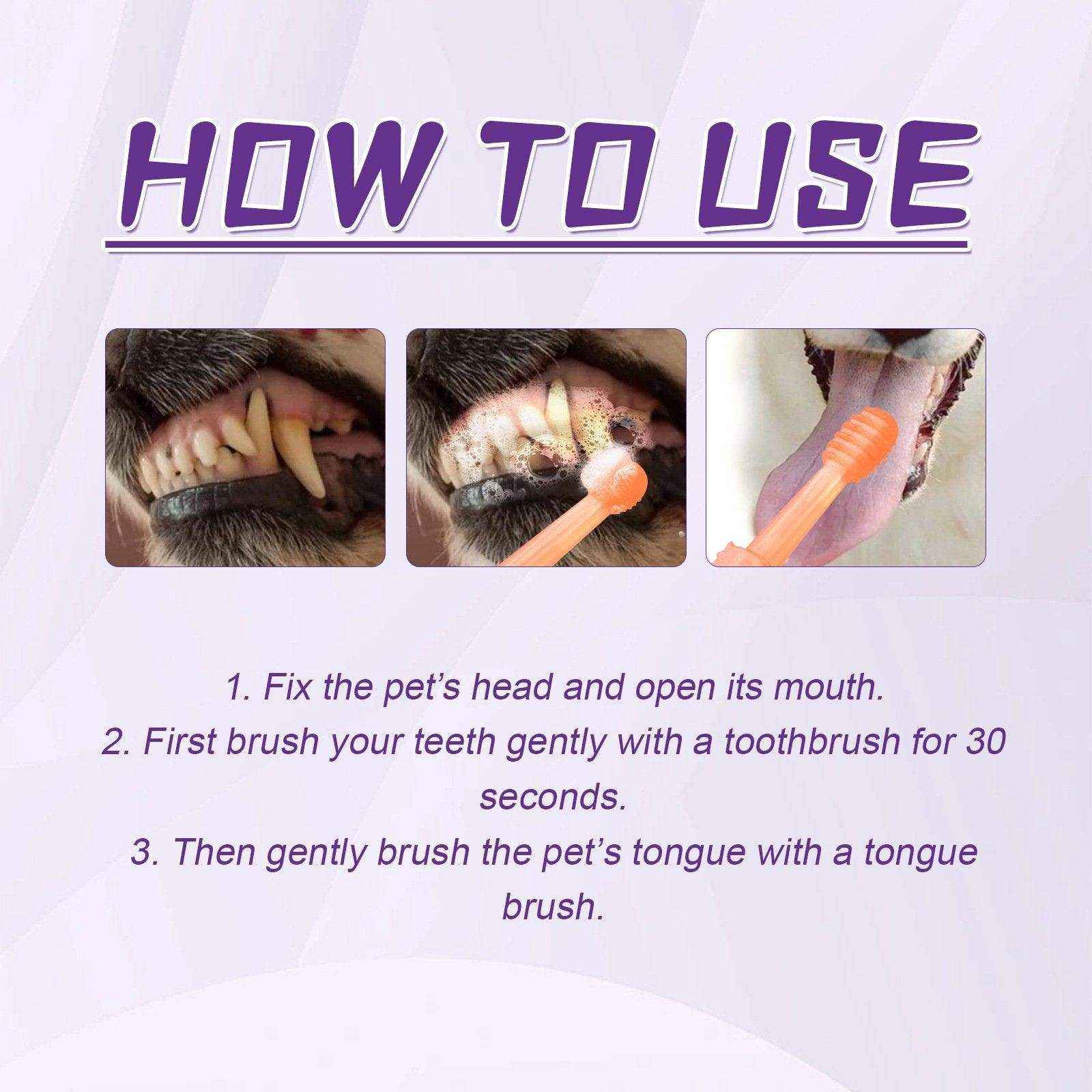 Pet Tongue Brush Toothbrush Suit Pet Oral Cleaning Stains Tartar Oral Health Care - Image 8