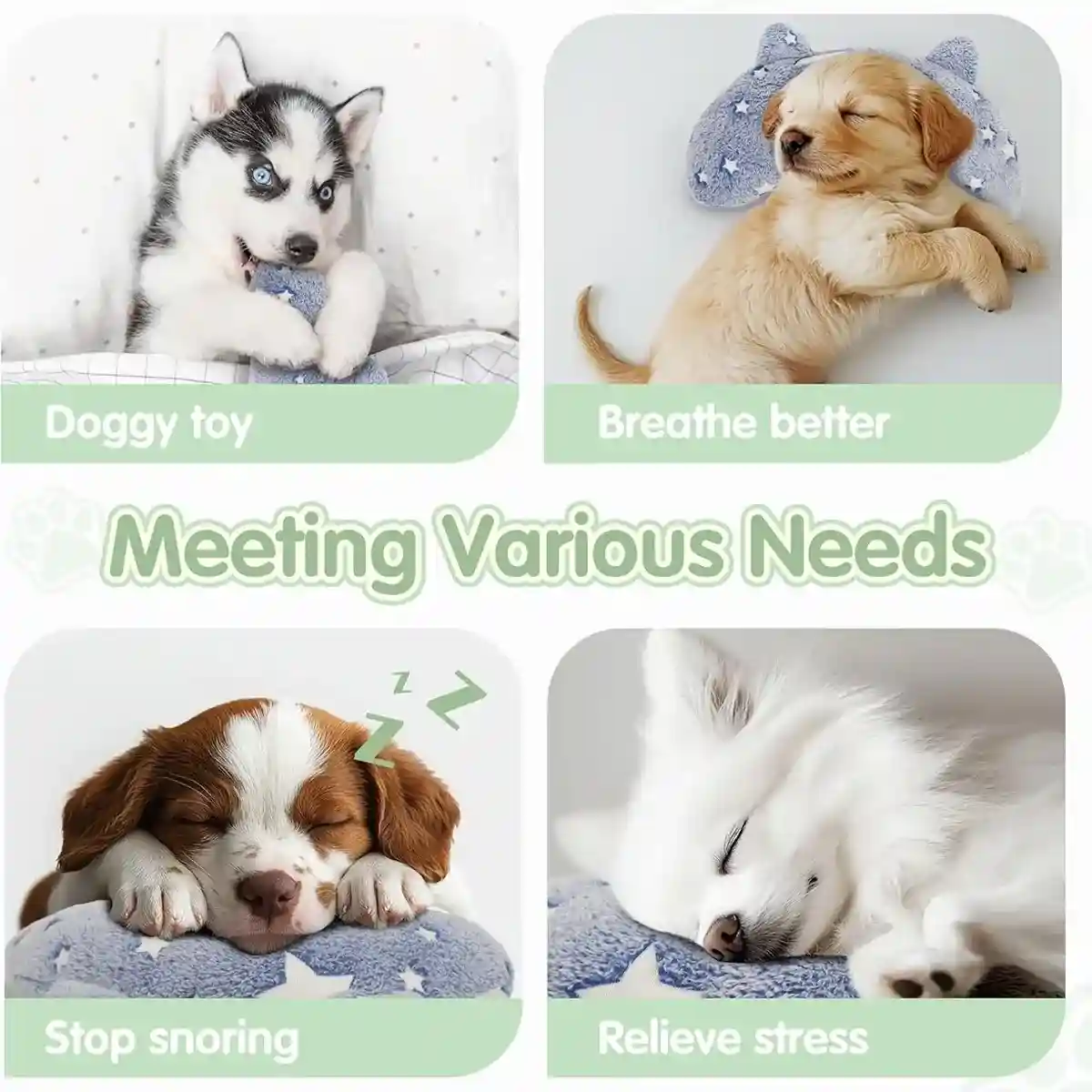 Glow In The Dark Dog Pillow for Anxiety Relief and Neck Support - Image 10