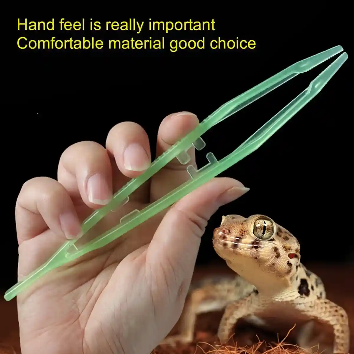 Luminous Tweezers 18cm Straight Feeding Tool For Reptile Tortoise Lizard Frog Spider - Image 4