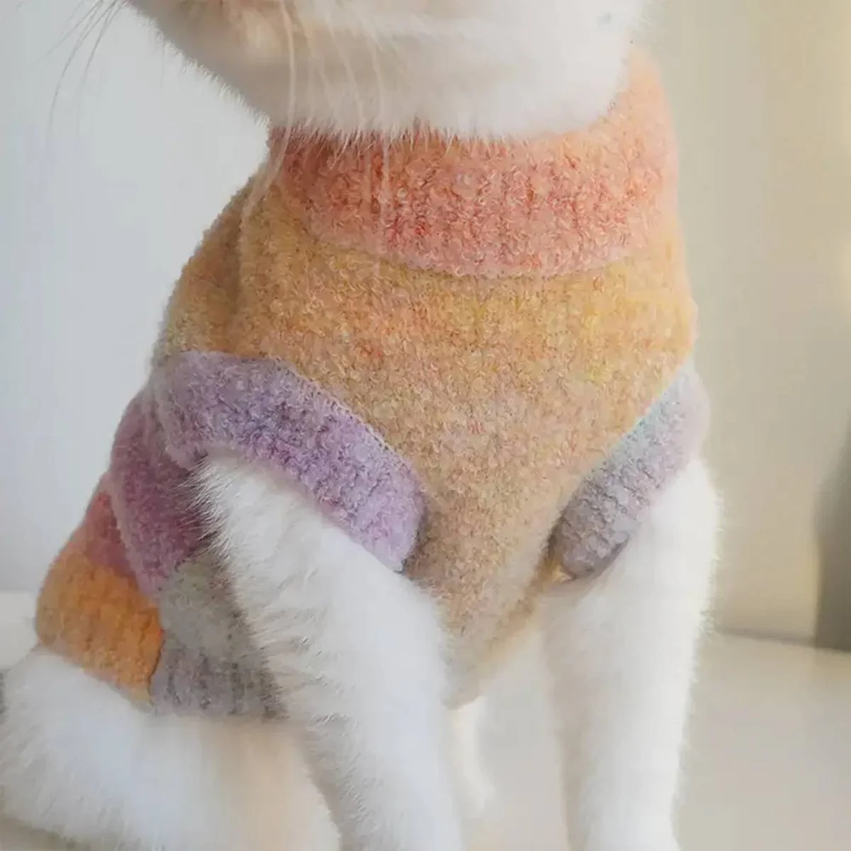 Gradient Pet Sweater Soft Knit For Dogs And Cats - Image 10