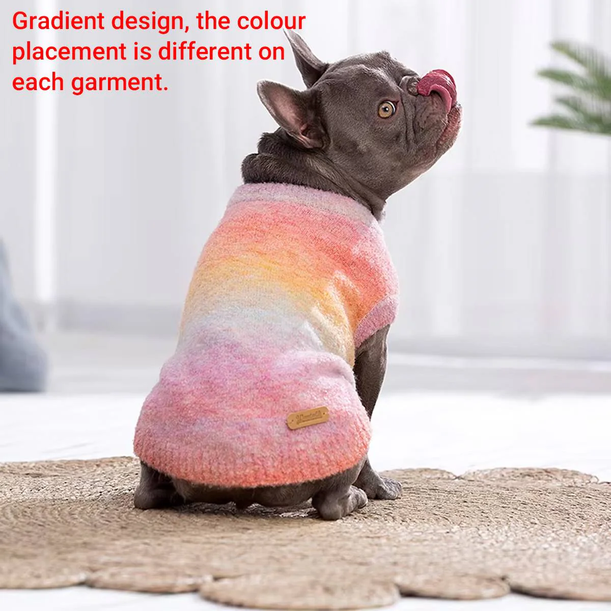 Gradient Pet Sweater Soft Knit For Dogs And Cats - Image 5