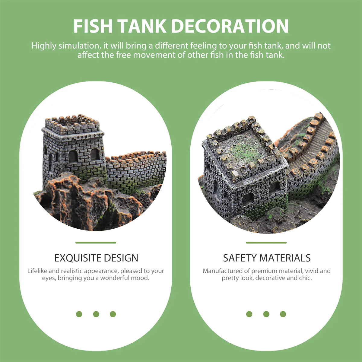 Great Wall Aquarium Ornament Resin Decoration - Image 10