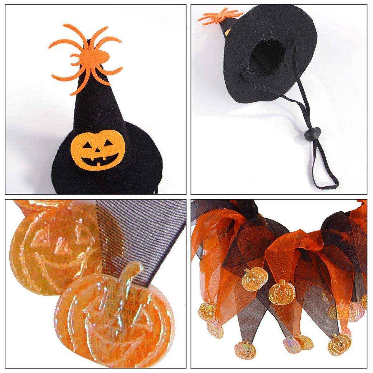 Halloween Cat Costume - Skull Pattern Hat and Scarf Set - Image 4