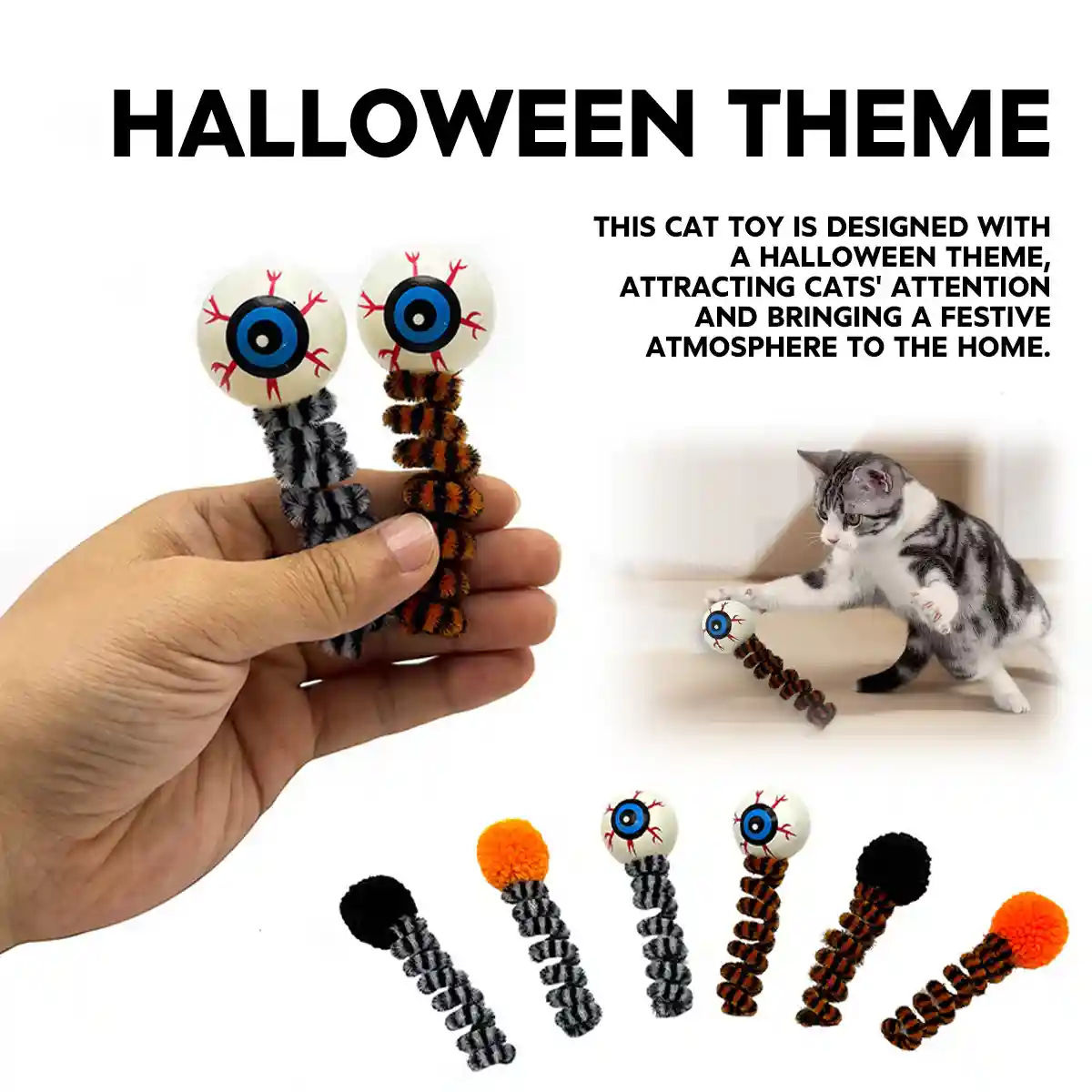 Halloween Funny Cat Toys (8PCS Set) - Image 7