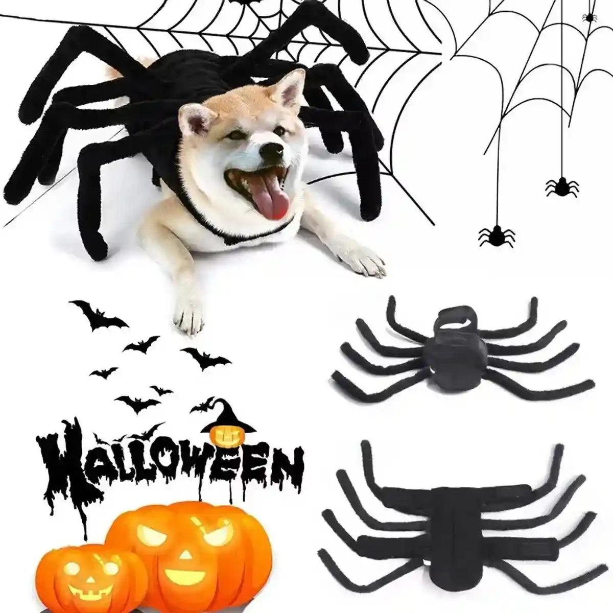 Halloween Pet Spider Costume Creepy & Cute Halloween Outfit for Pets - Image 11