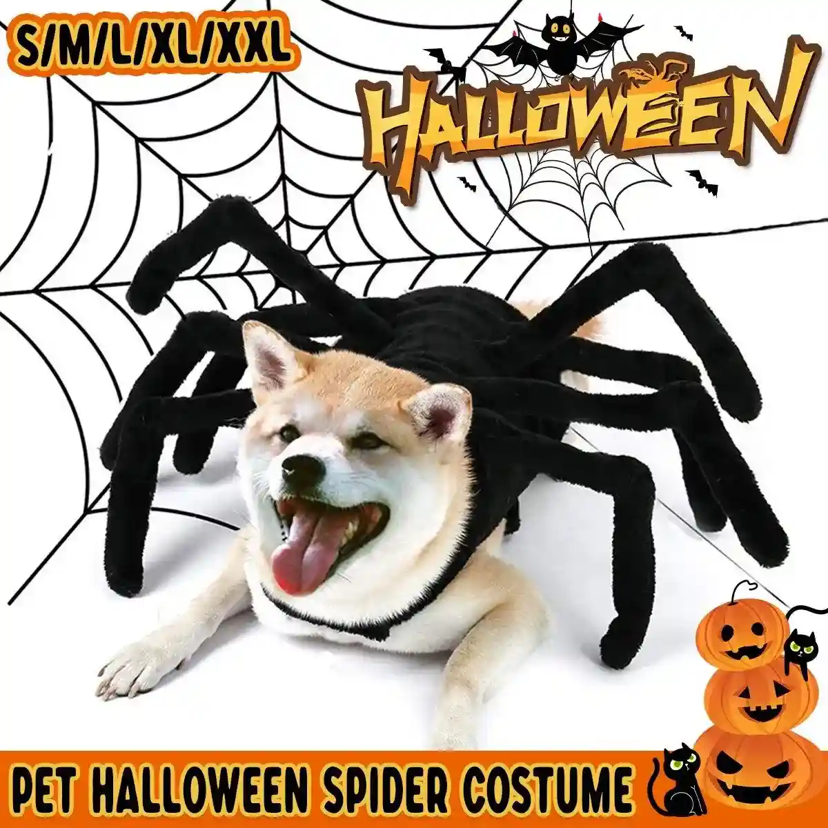Halloween Pet Spider Costume Creepy & Cute Halloween Outfit for Pets - Image 2