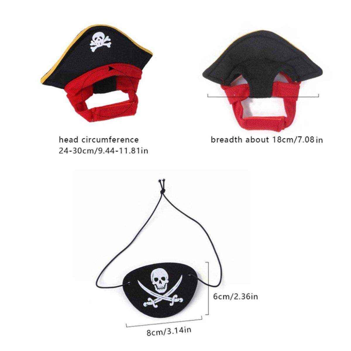 Halloween Pirate Hat Skeleton Cat Pumpkin Triangle Towel Suit for Pets - Image 6
