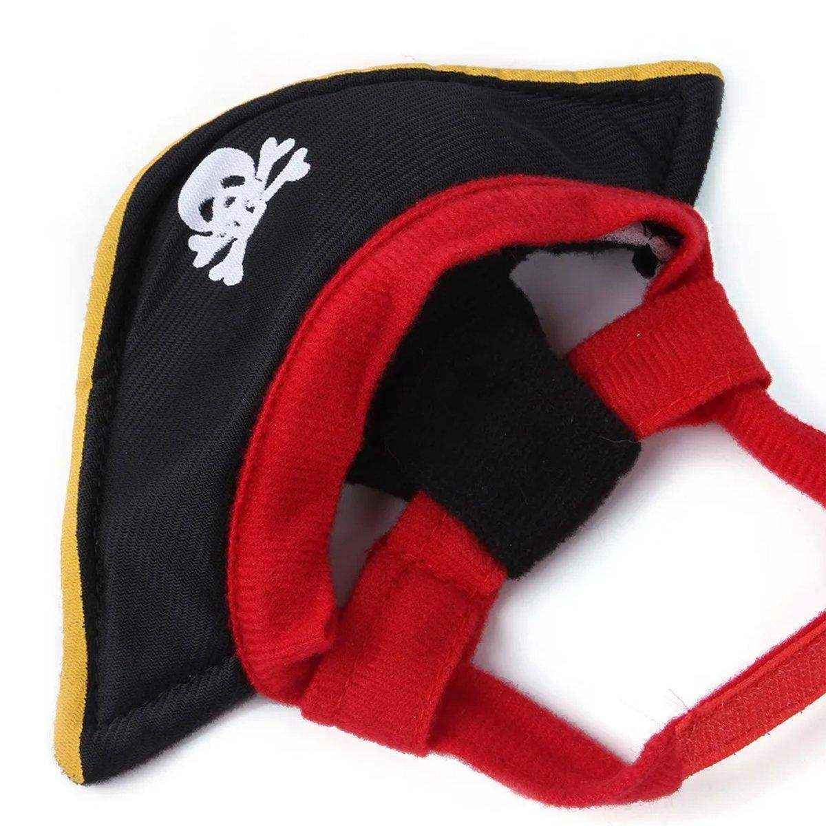 Halloween Pirate Hat Skeleton Cat Pumpkin Triangle Towel Suit for Pets - Image 7