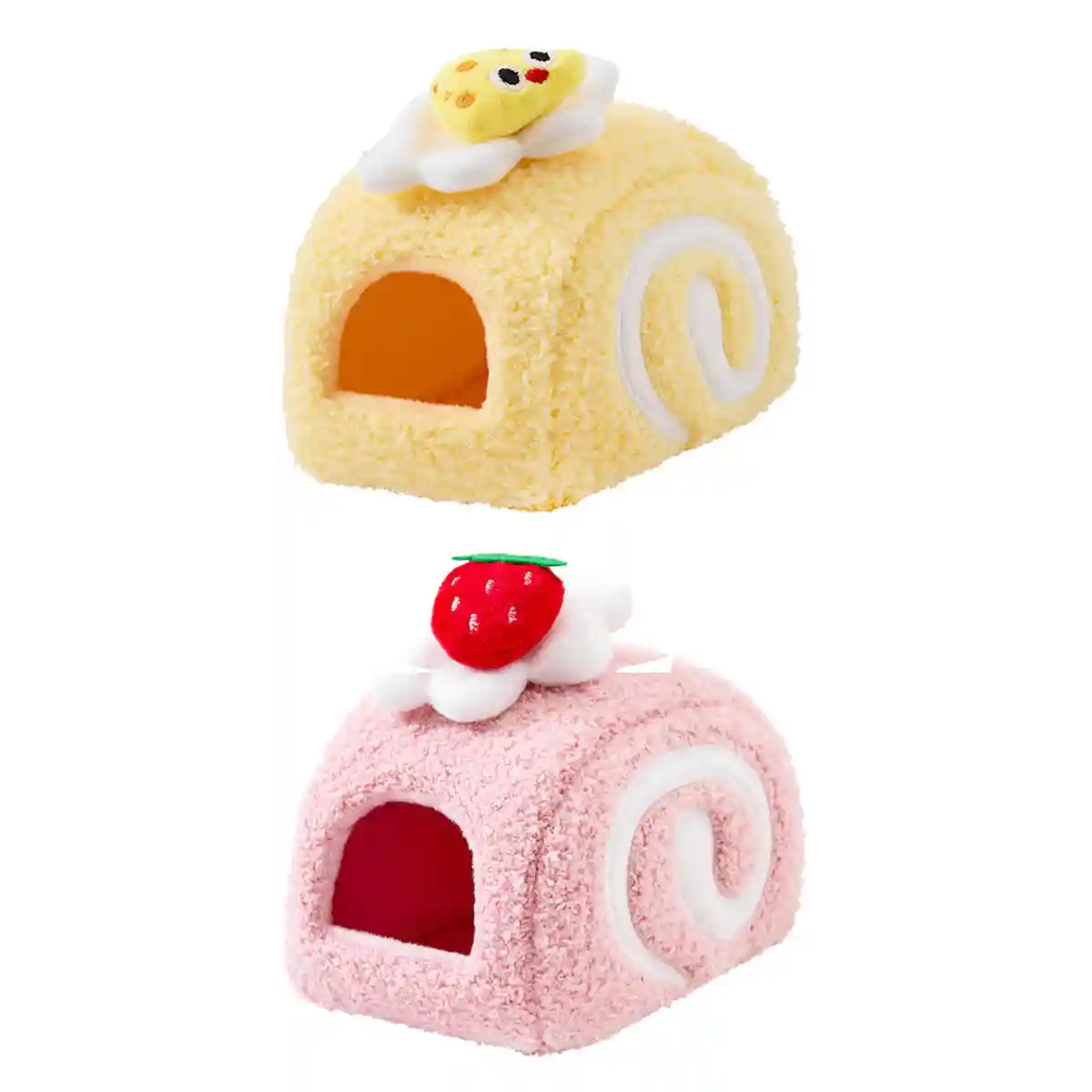 Hamster Nest Cozy Plush Swiss Roll Bed for Small Pets - Image 3