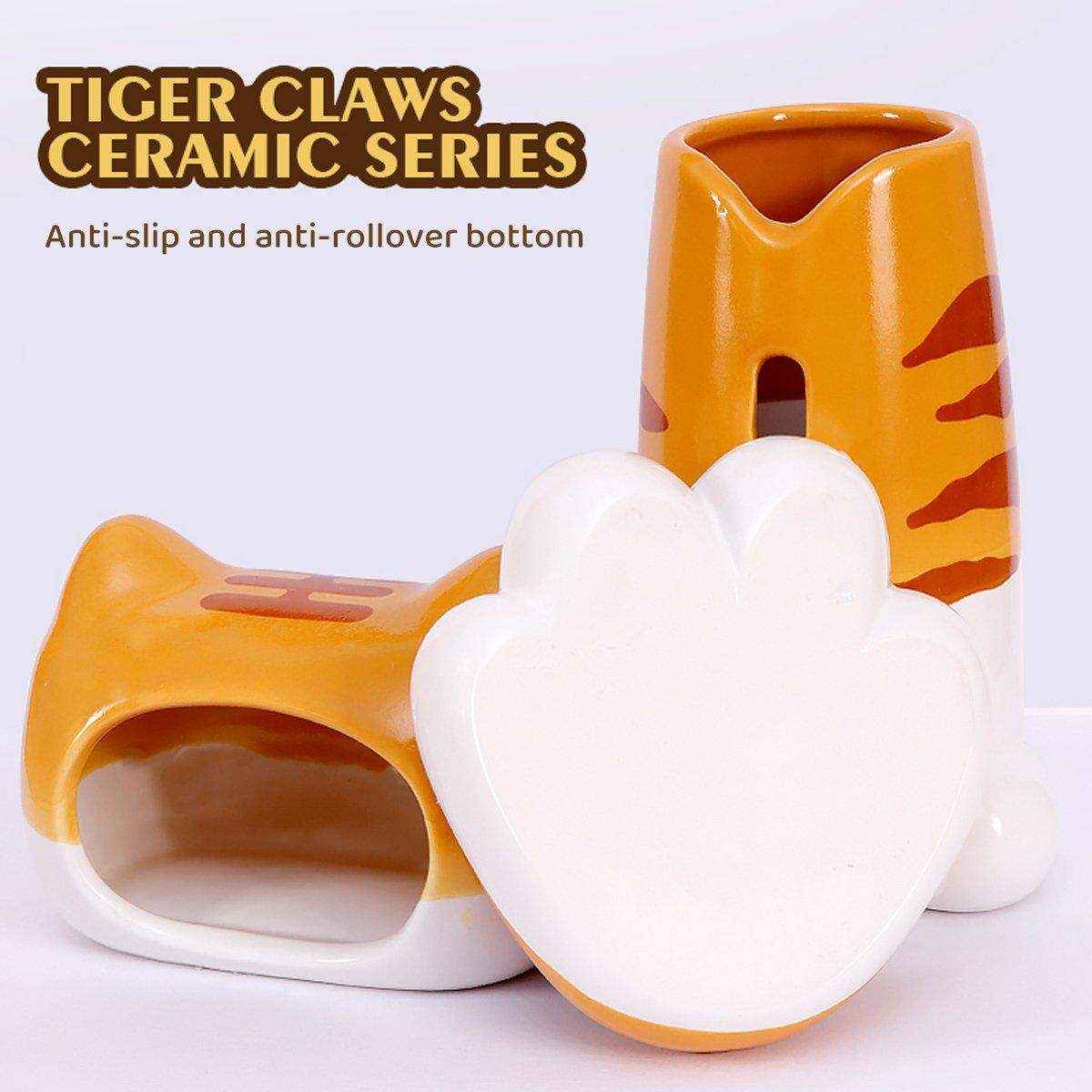 Hamster Porcelain Nest Escape House Golden Bear Tiger Head Porcelain Bowl Tiger Claw Water Bottle - Image 7