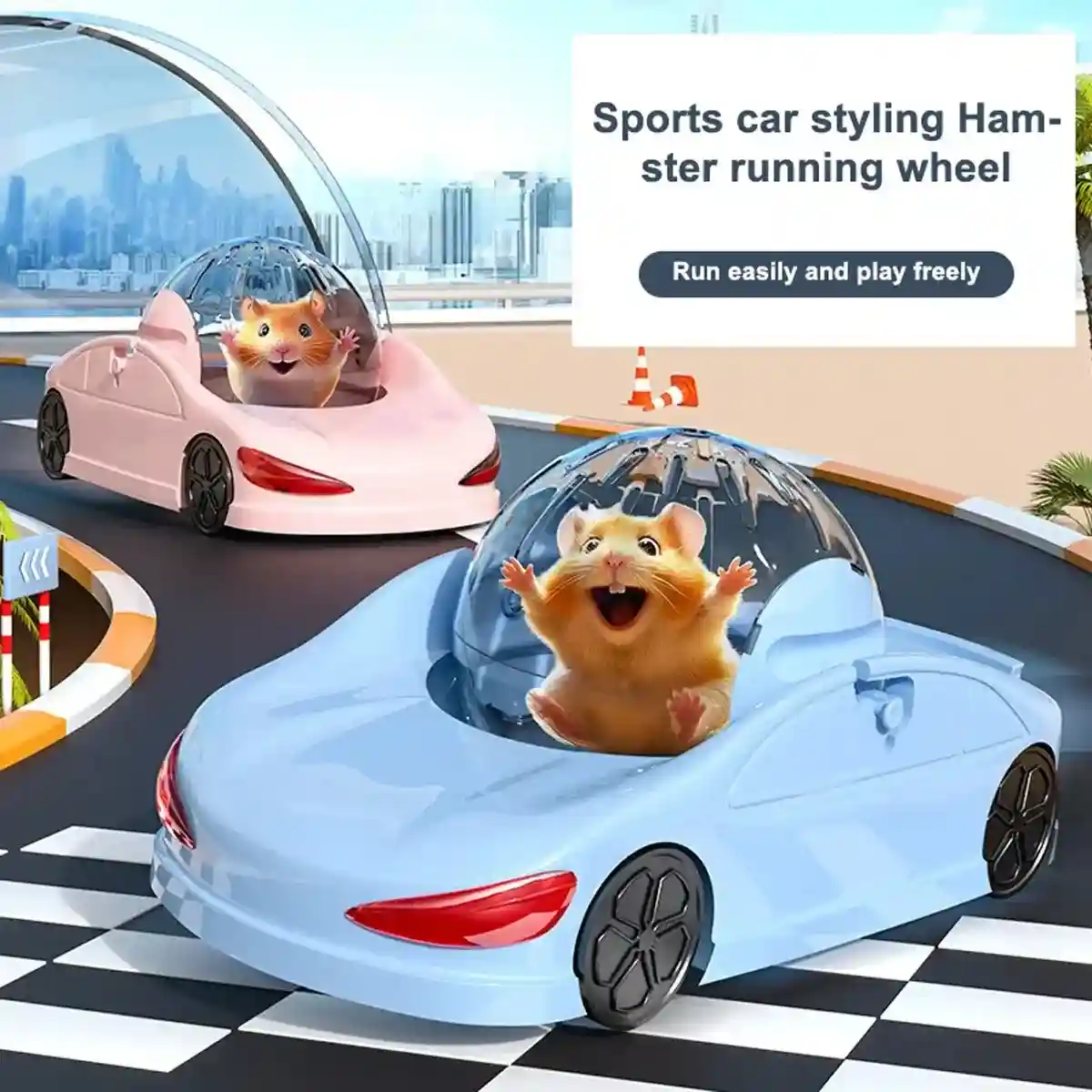 Interactive Hamster Toy Car with Detachable Running Ball 3-in-1 Play - Image 4