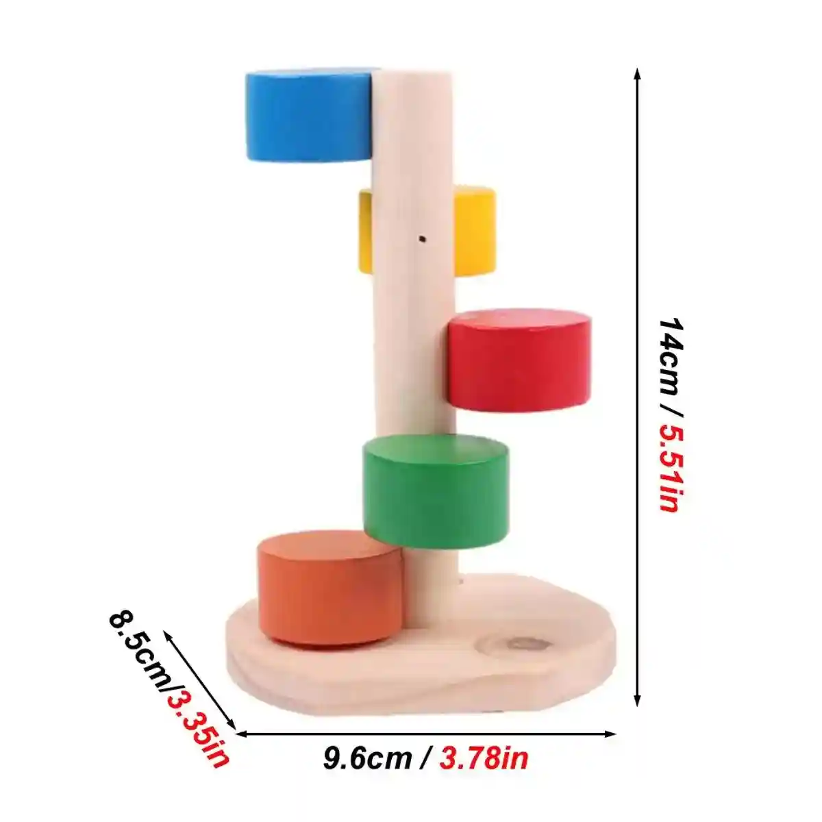 Colorful Wooden Climbing Toy for Hamsters Small Pet Play & Chew Ladder - Image 3