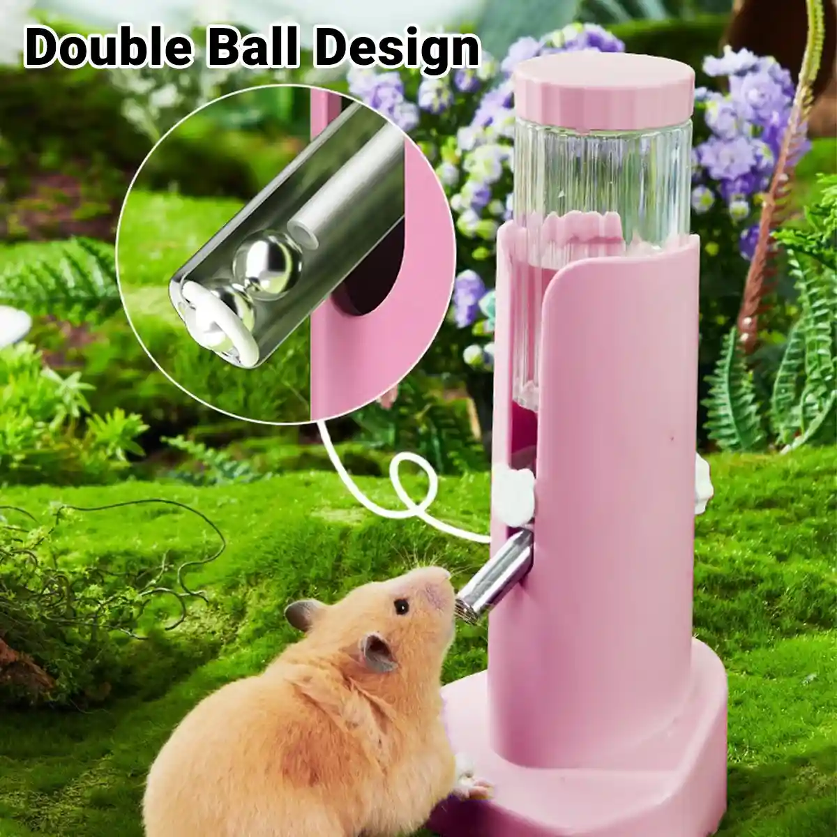 Hamster Water Bottle 120ml Anti Drip ABS Feeder for Small Pets - Image 4