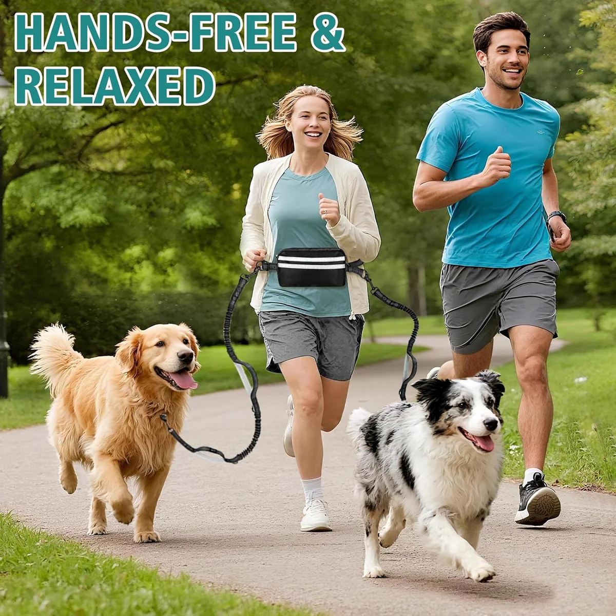 Hands-Free Dog Leash With Waist Belt - Image 11