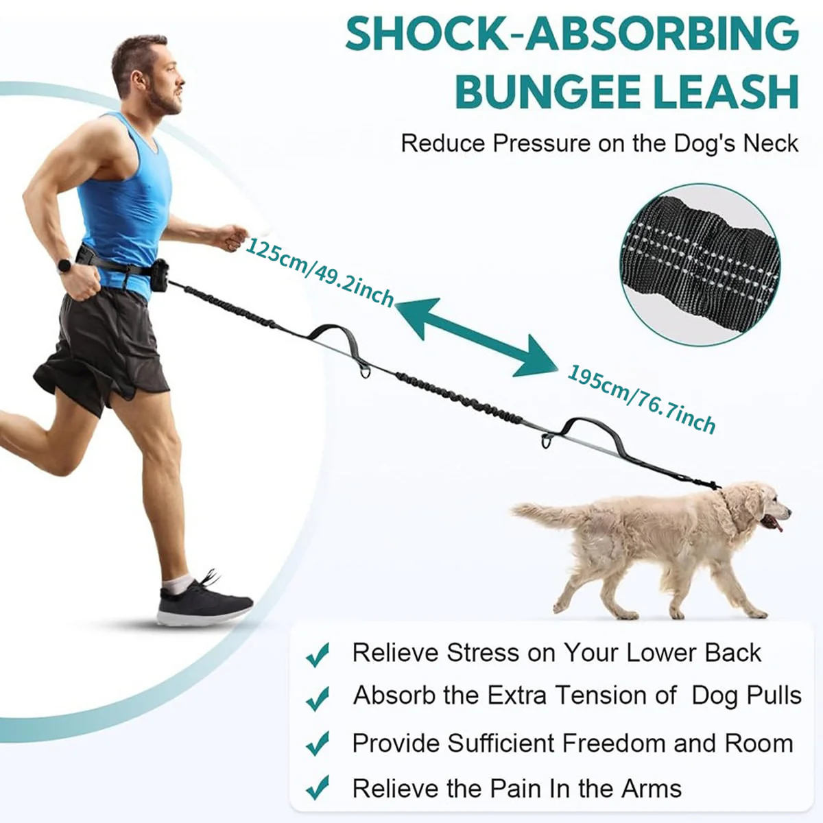 Hands-Free Dog Leash With Waist Belt - Image 7