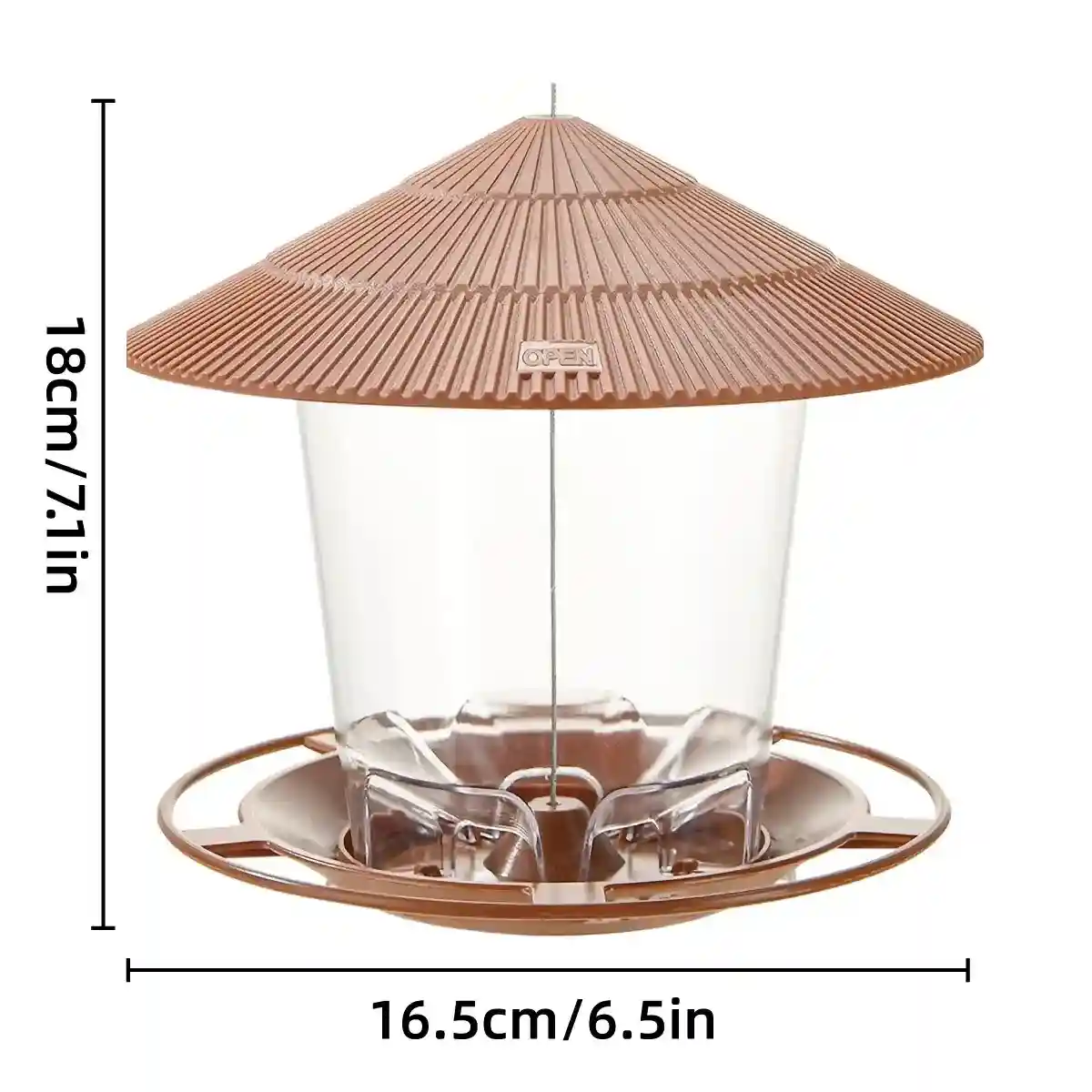 Garden Outdoor Squirrel-Proof Hanging Bird Feeder with Large Capacity - Image 3