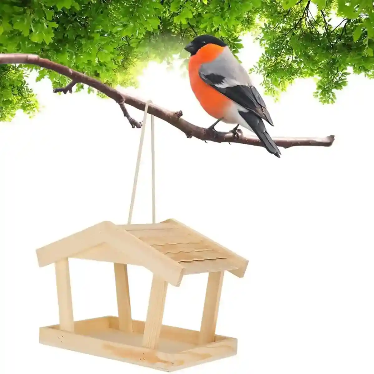 Rustic Pine Decor with Hanging Bird Houses for Garden Wildlife - Image 9