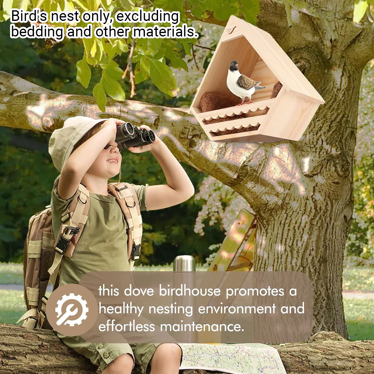 Hanging Bird Nest Pigeon Nest Outdoor Bird House Bird Nest Bird Feeder - Image 9