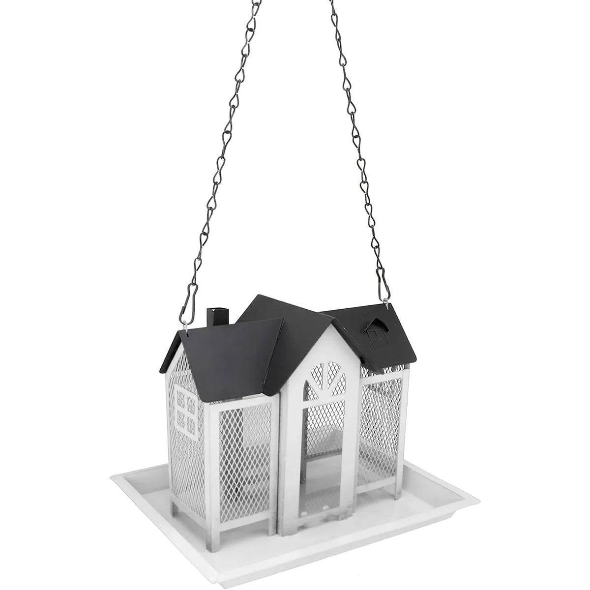 Hanging Metal Bird Feeder House Outdoor - Image 3