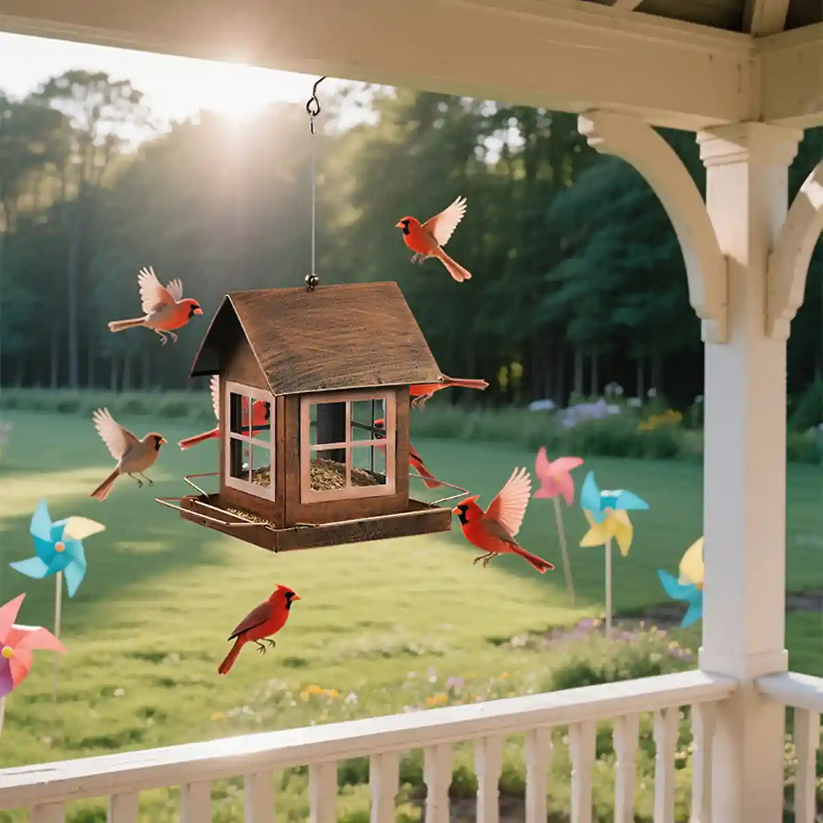 Hanging Metal Bird Feeder – Weatherproof Outdoor Bird Seed Feeder - Image 10