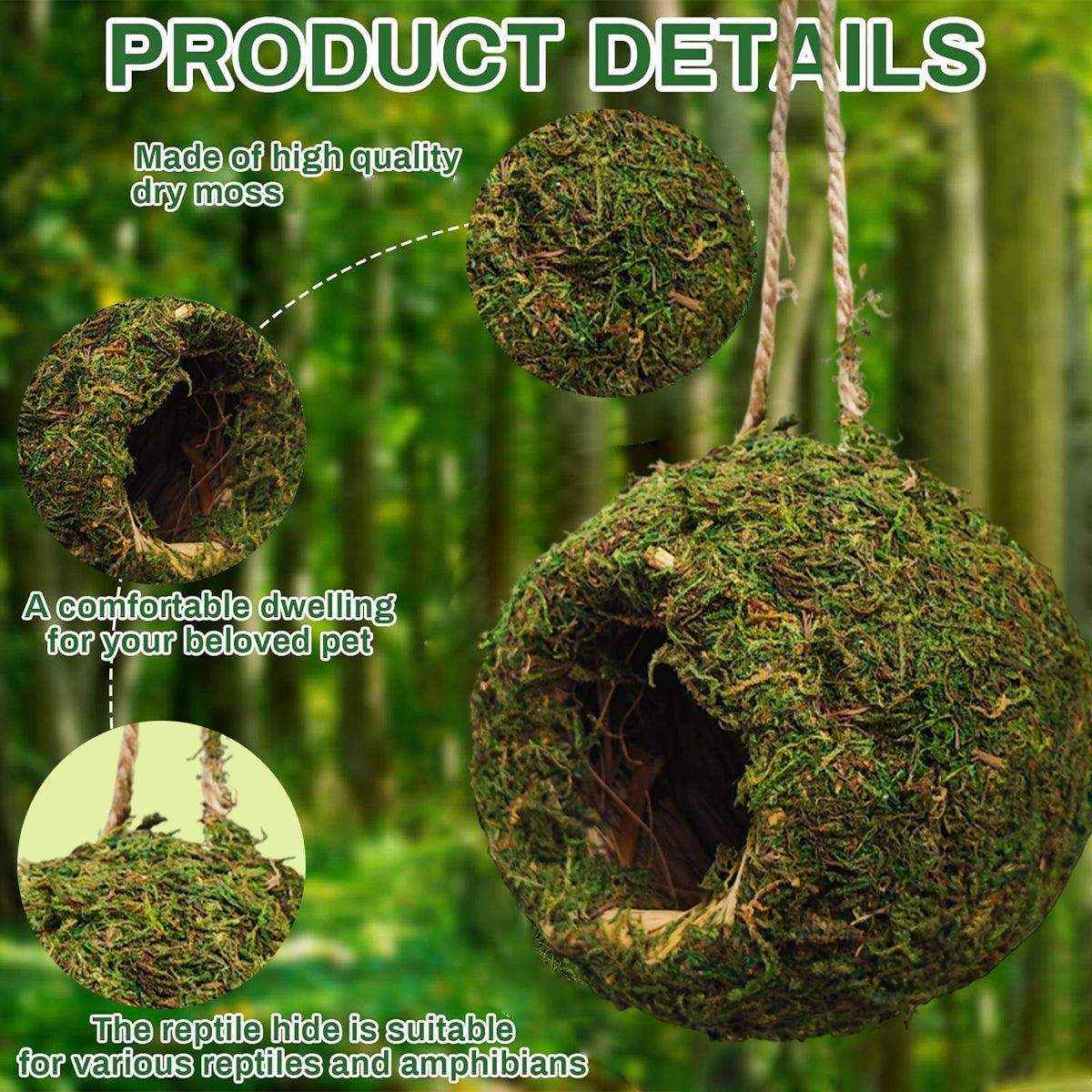 Eco-Friendly Hanging Moss House For Birds & Reptiles - Image 4