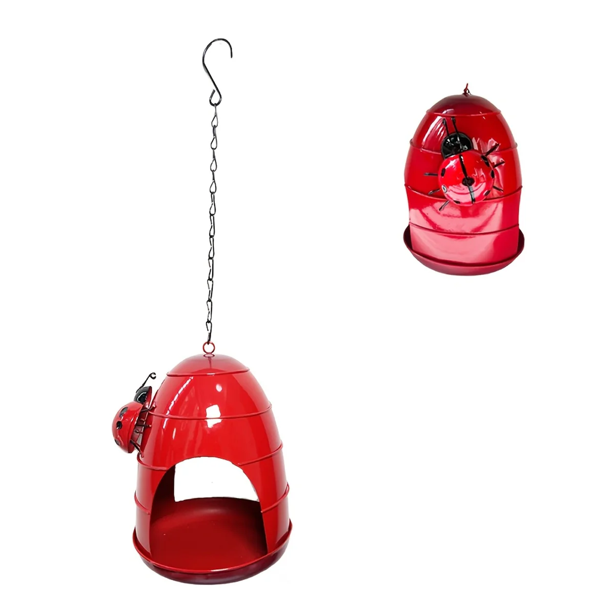 Hanging Outdoor Bird Feeder With Ladybug Design - Image 10