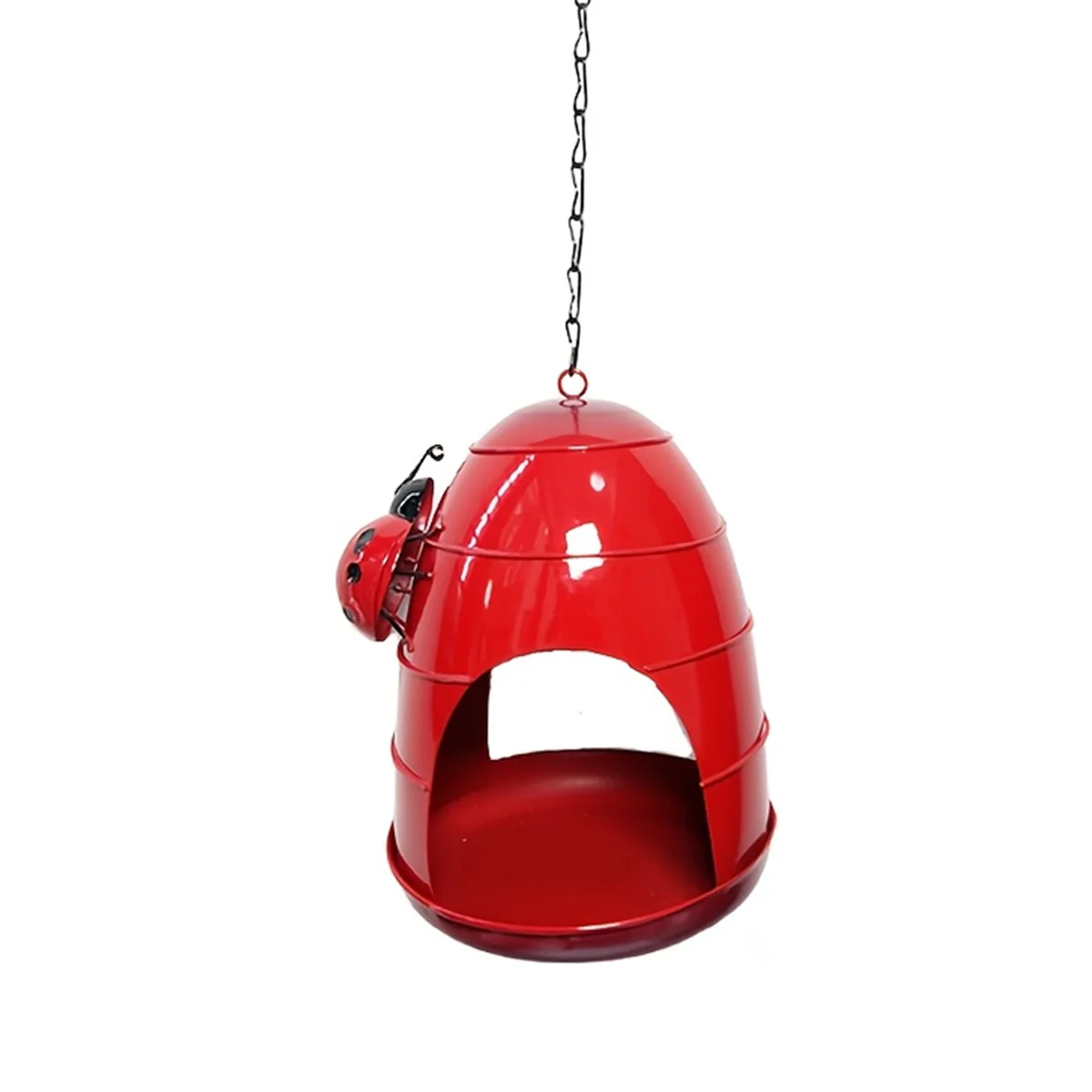 Hanging Outdoor Bird Feeder With Ladybug Design - Image 2