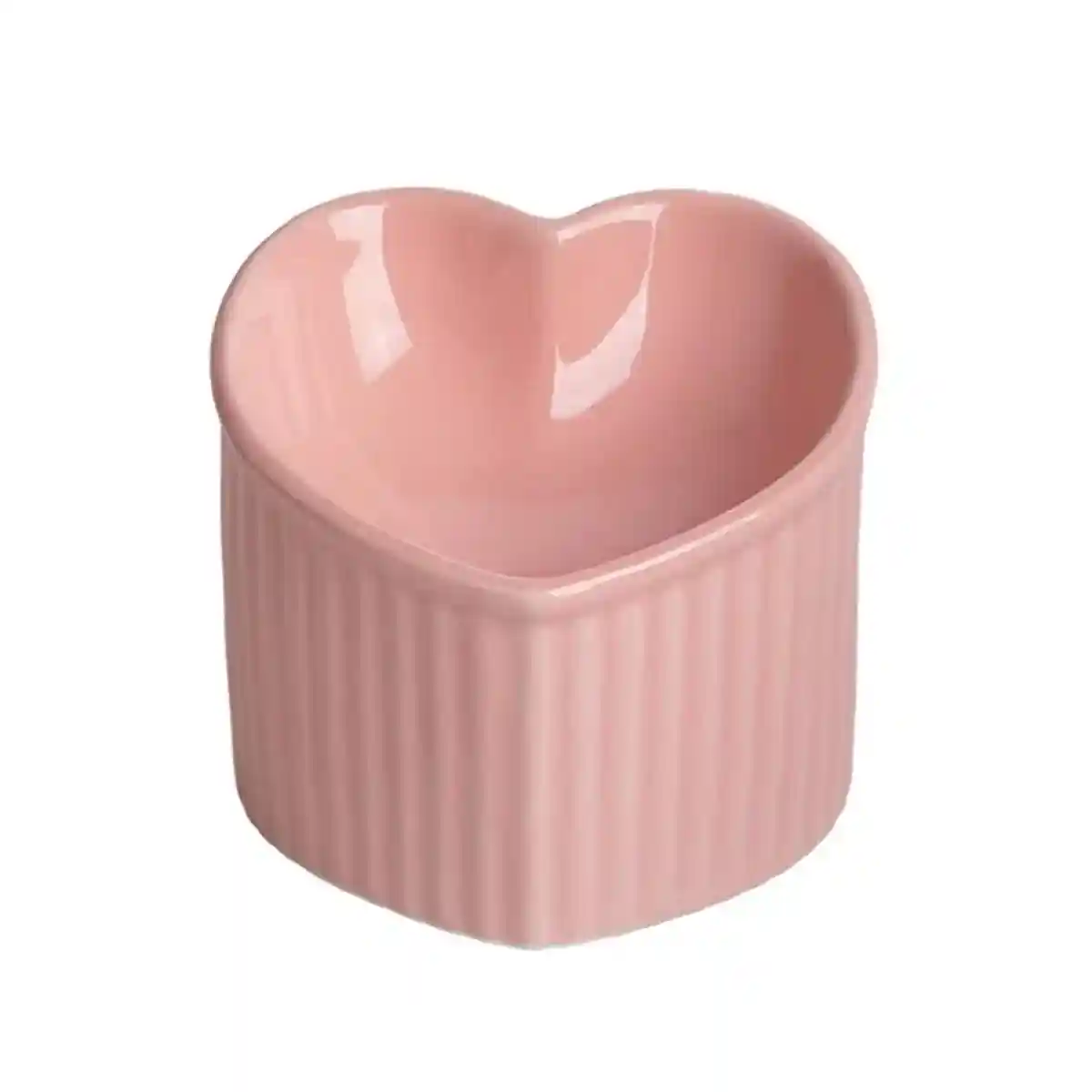 Heart-Shaped Ceramic Pet Bowl Elevated Cat & Small Dog Feeding Dish - Image 17