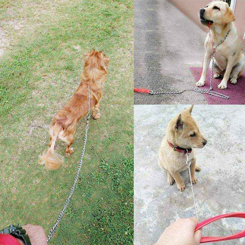 120cm Metal Chain Dog Leash With Padded Handle 3 Colours - Image 6
