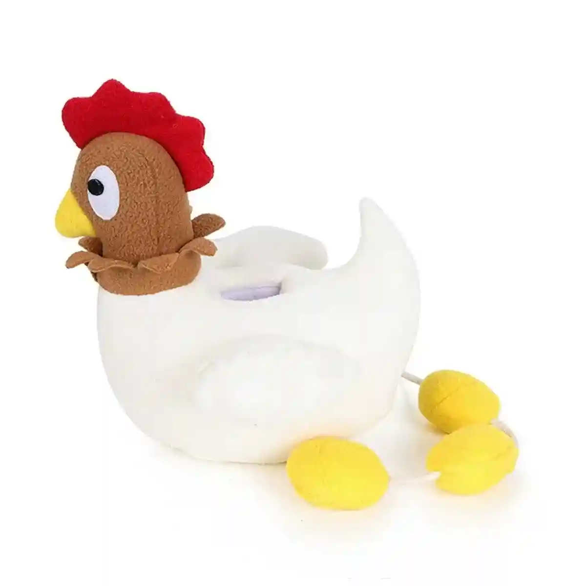 Hen Laying Eggs Dog Toy Plush Squeaky Treat Puzzle for Small Dogs - Image 3