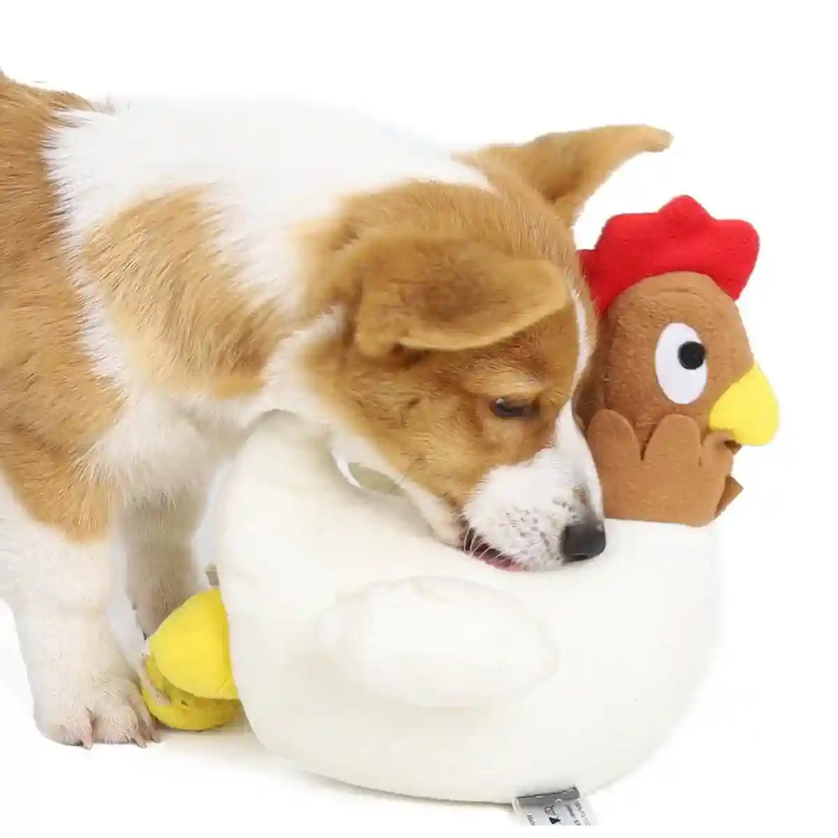 Hen Laying Eggs Dog Toy Plush Squeaky Treat Puzzle for Small Dogs - Image 5