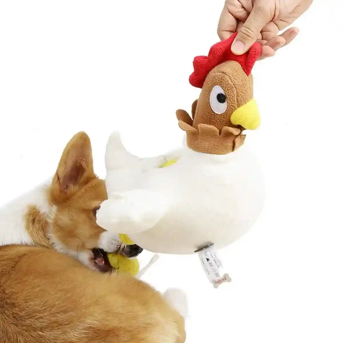 Hen Laying Eggs Dog Toy Plush Squeaky Treat Puzzle for Small Dogs - Image 8