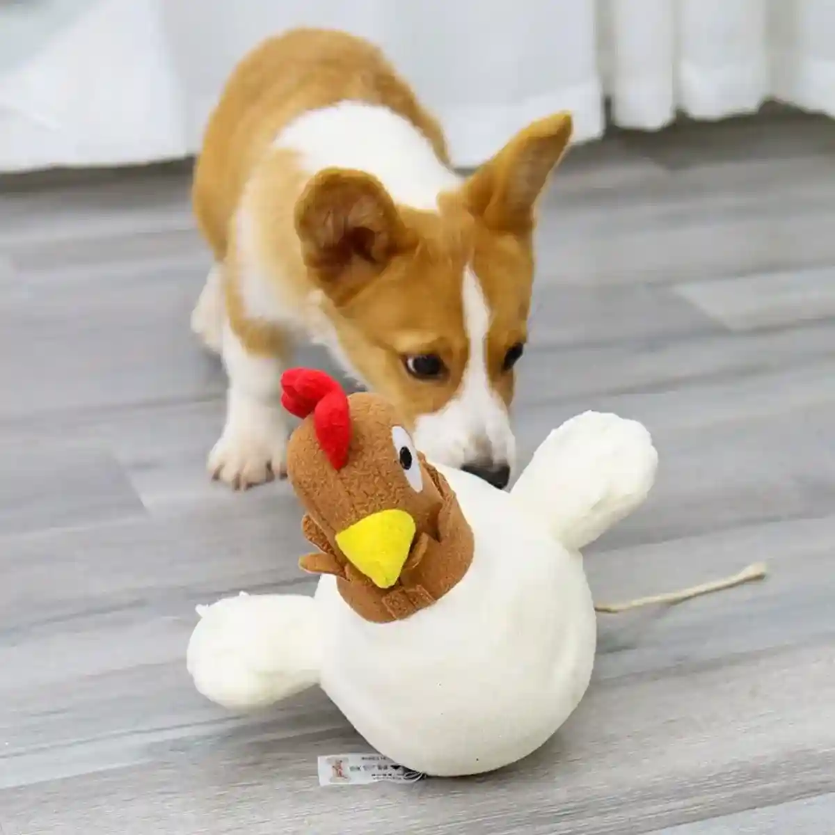 Hen Laying Eggs Dog Toy Plush Squeaky Treat Puzzle for Small Dogs - Image 9
