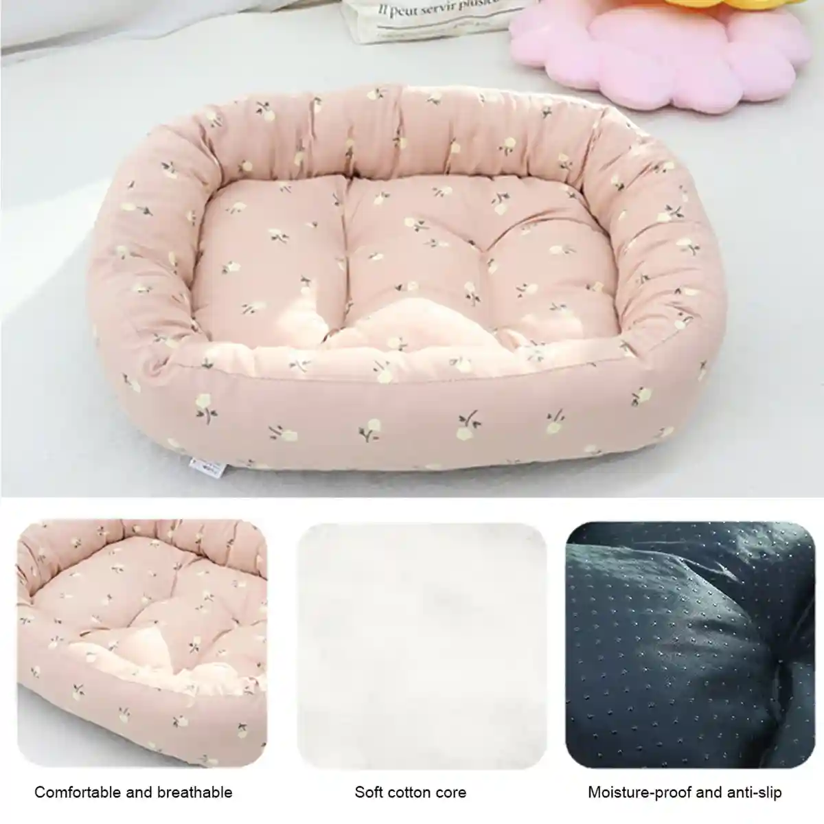High-Appearance Pet Bed Soft Plush 23.62×19.68 in - Image 9