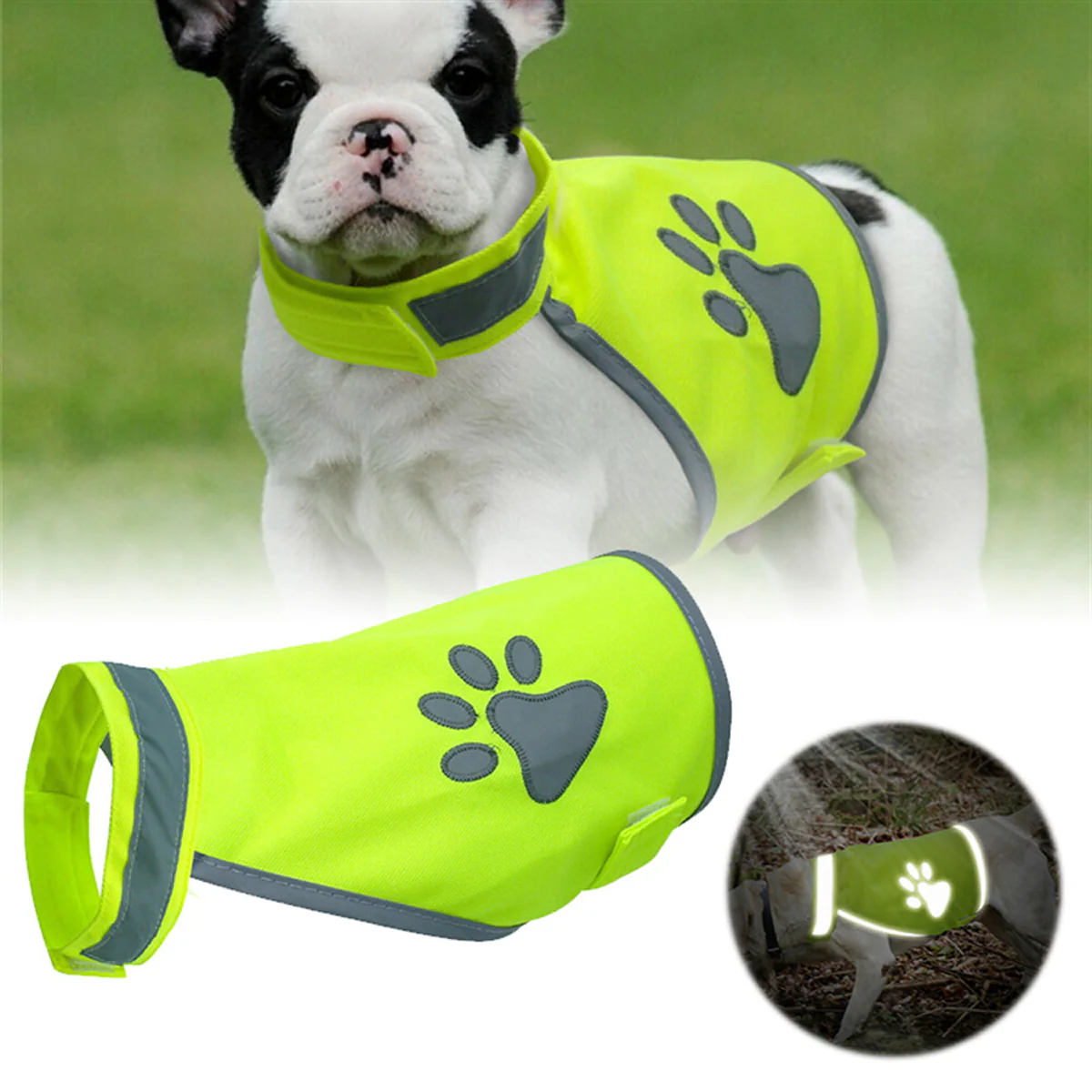 High-Visibility Dog Safety Vest Reflective Fluorescent Green - Image 6