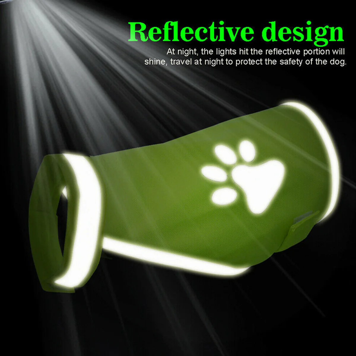 High-Visibility Dog Safety Vest Reflective Fluorescent Green - Image 8